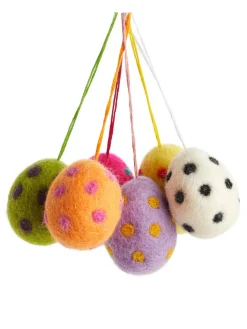 A World Of Craft Felted Egg Decorations Set Of 6