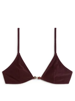 Bead-Detail Bikini Top