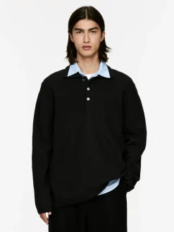 Boiled Wool Polo Shirt