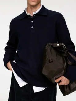 Boiled Wool Polo Shirt