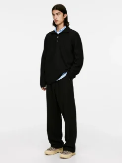 Boiled Wool Polo Shirt