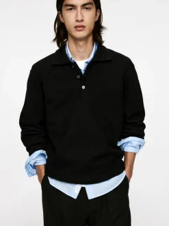 Boiled Wool Polo Shirt