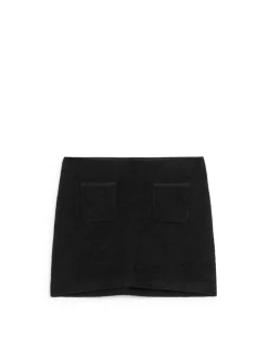 Boiled Wool-Blend Skirt
