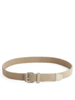 Braided Leather Trimmed Belt