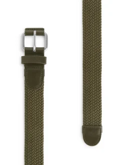 Braided Leather Trimmed Belt