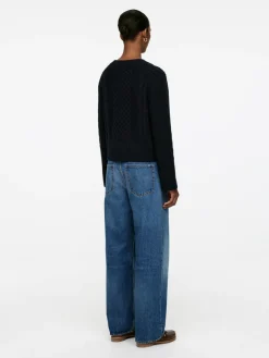 Cable-Knit Wool Cardigan