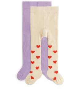 Cotton Tights, Set Of 2