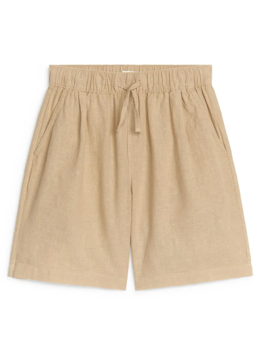 Cotton-Linen Shorts