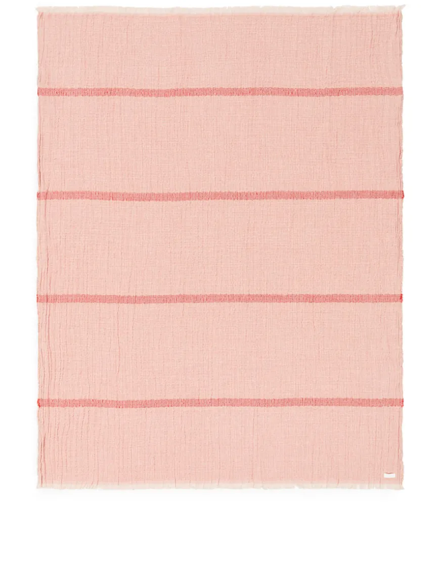 Crinkled Linen Blend Blanket