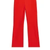 Cropped Cotton Stretch Trousers