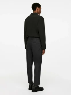 Cropped Tapered Wool Trousers