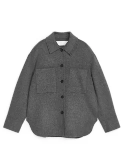 Double-Face Wool-Blend Shirt