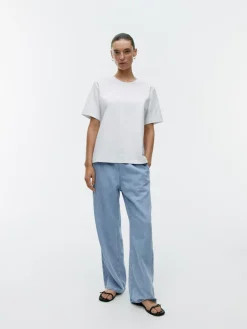 Drawstring Denim Trousers