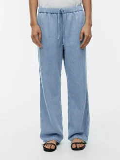 Drawstring Denim Trousers