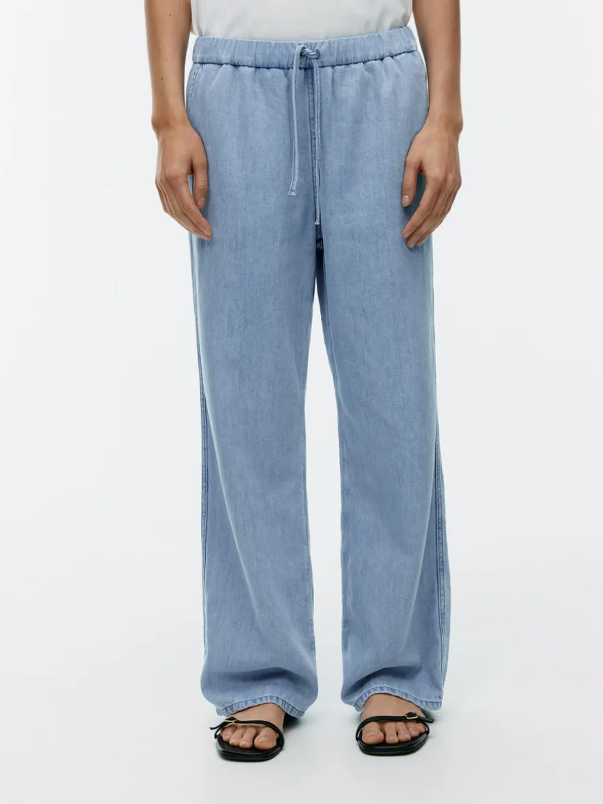 Drawstring Denim Trousers