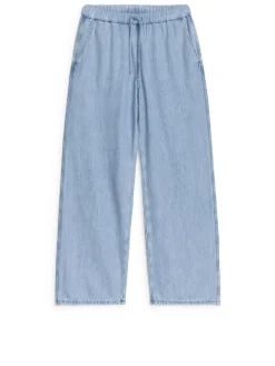Drawstring Denim Trousers
