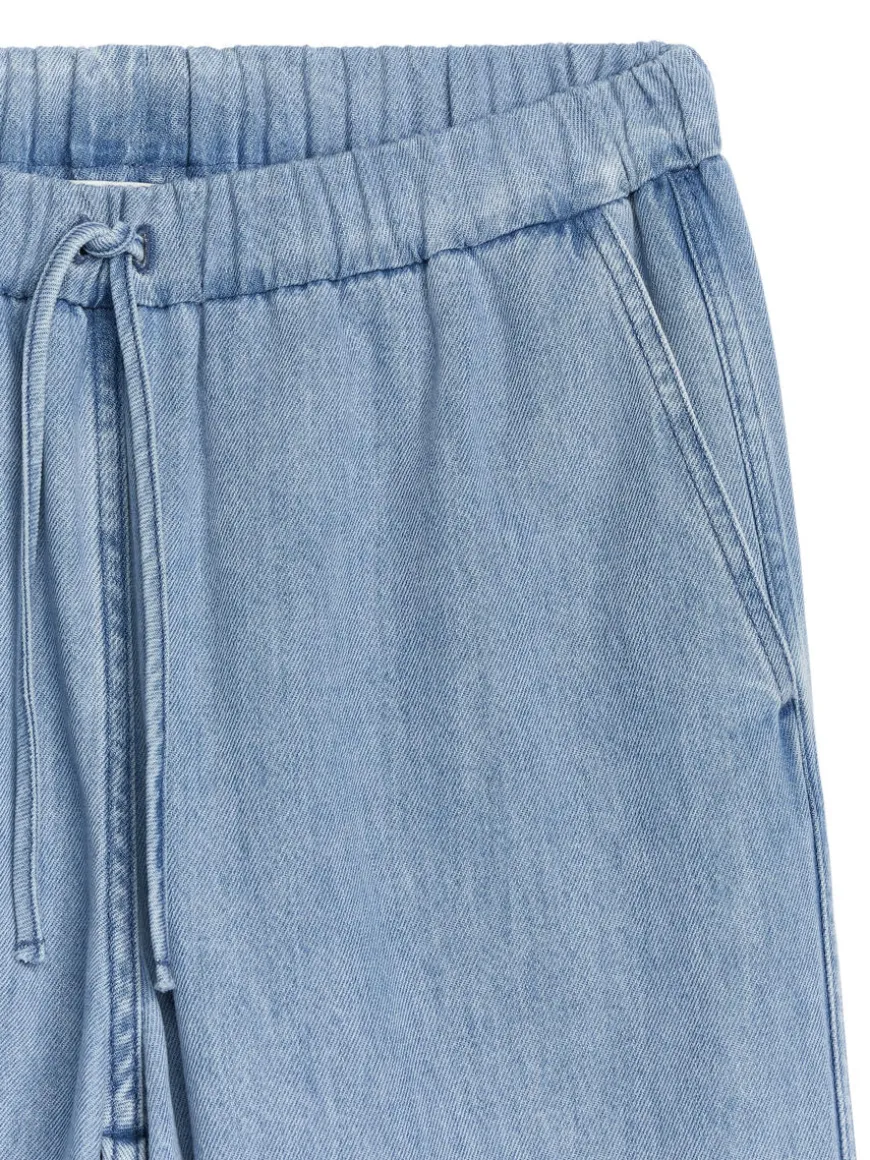 Drawstring Denim Trousers