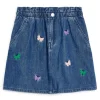 Embroidered Denim Skirt