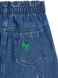 Embroidered Denim Skirt