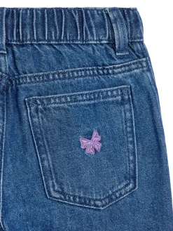 Embroidered Denim Trousers