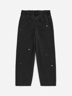 Embroidered Paperbag Trousers