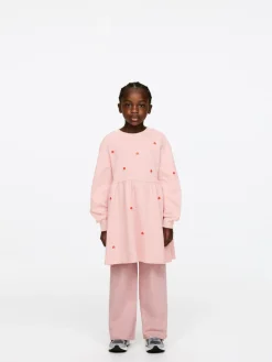 Embroidered Sweatshirt Dress