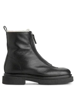 Faux Fur Leather Boots