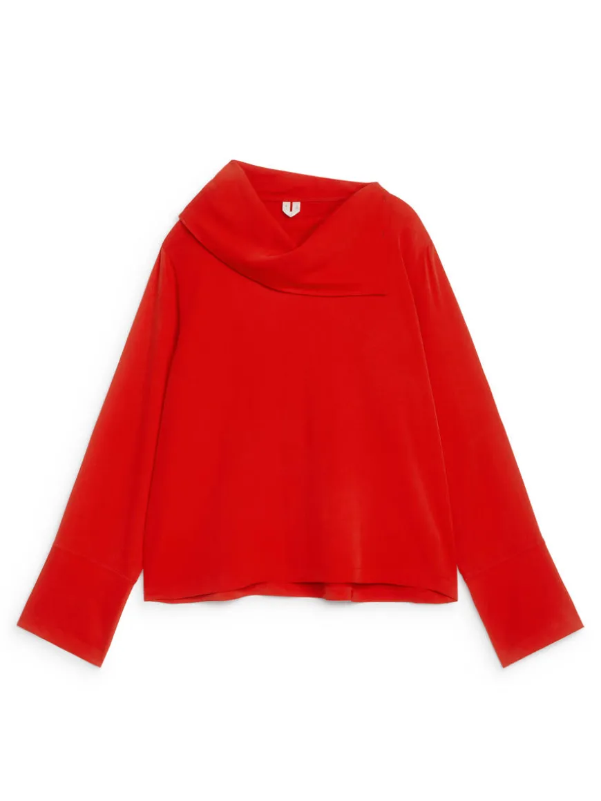 Fold-Collar Blouse