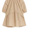 Frill Linen Blend Dress