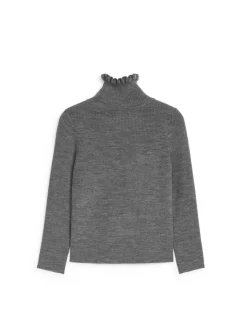 Frill-Collar Wool Jumper