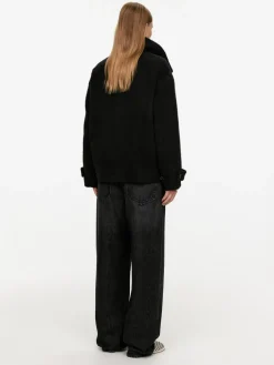 Fuzzy Wool-Blend Jacket