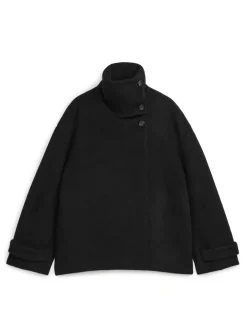 Fuzzy Wool-Blend Jacket