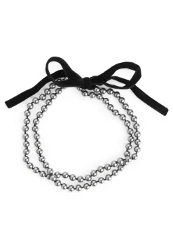 Glass Bead Velvet Necklace