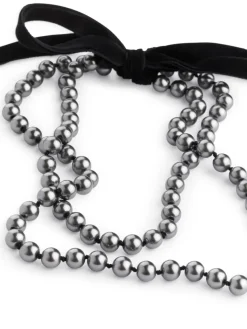 Glass Bead Velvet Necklace