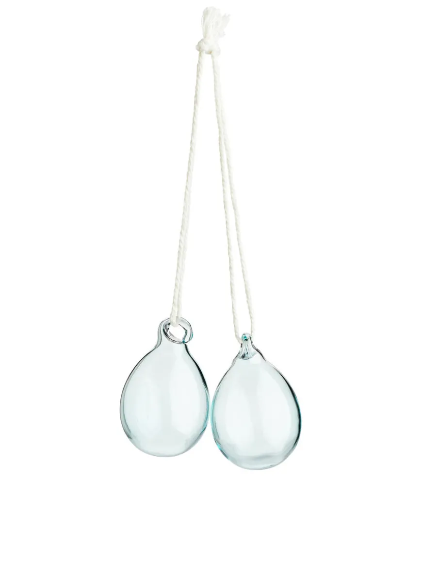 Glass Eggs Set Of 2