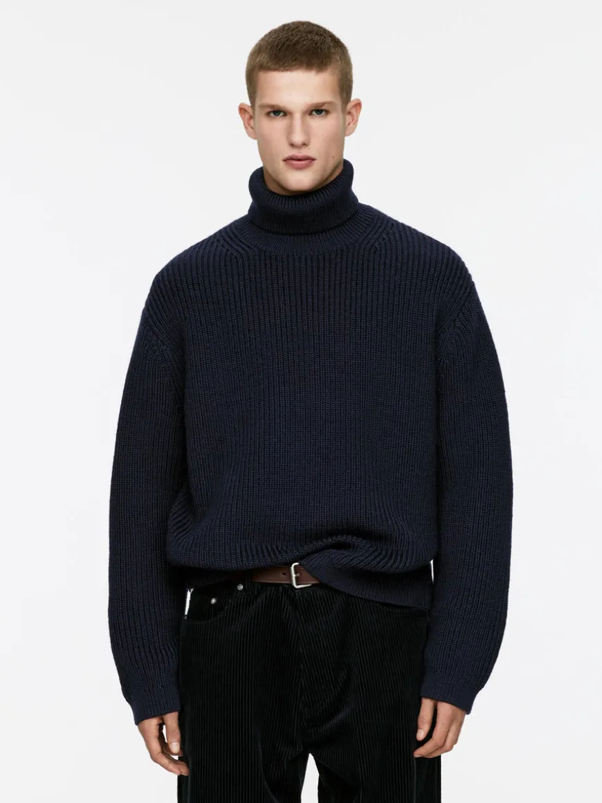 Heavy Wool Roll-Neck Jumper