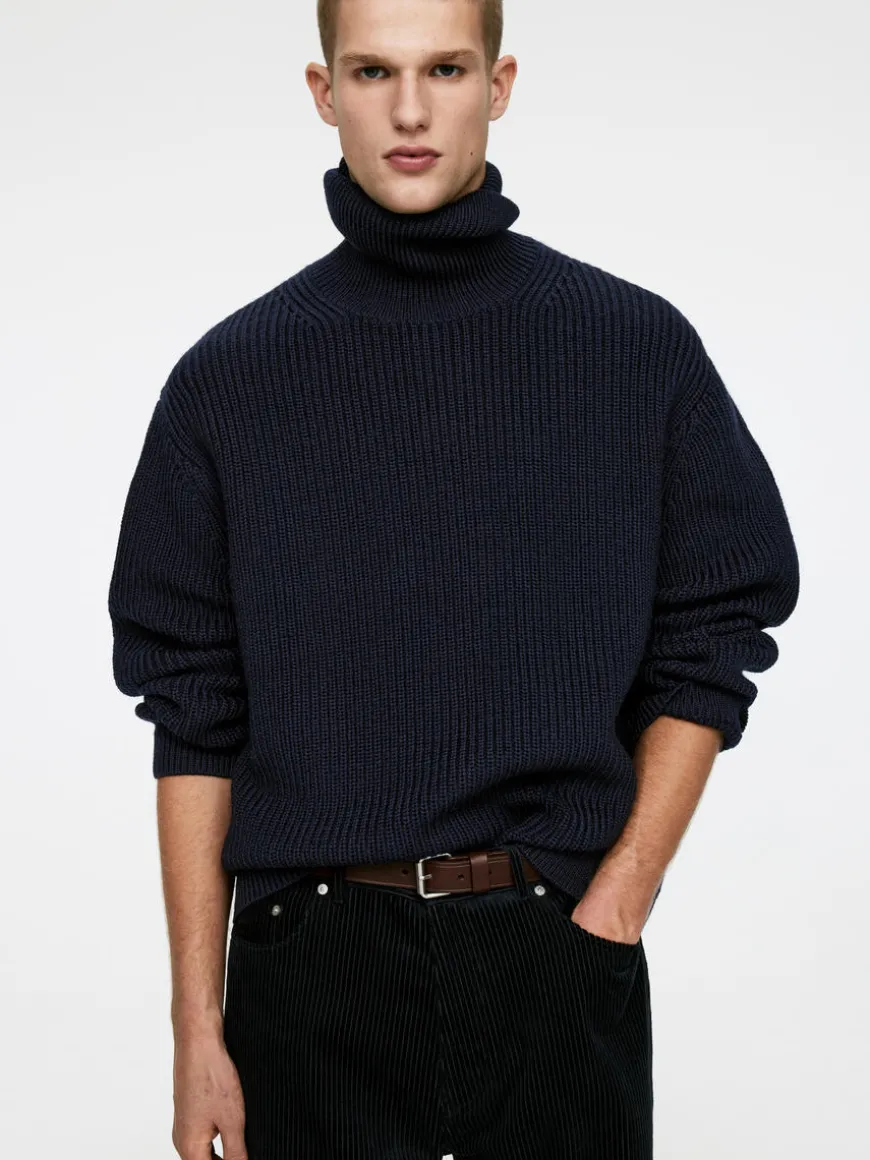 Heavy Wool Roll-Neck Jumper