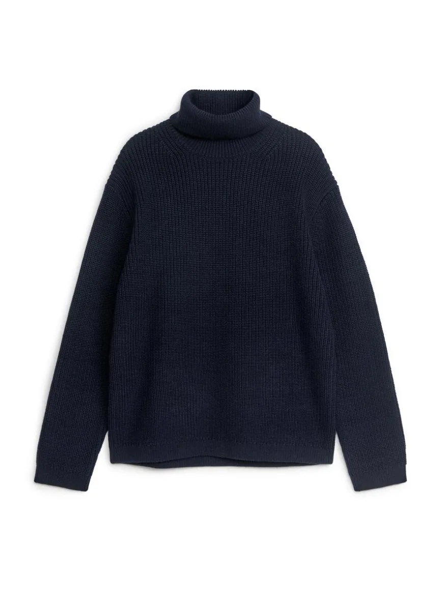 Heavy Wool Roll-Neck Jumper