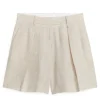 High Waist Linen Shorts