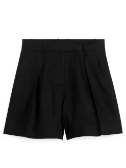 High Waist Linen Shorts