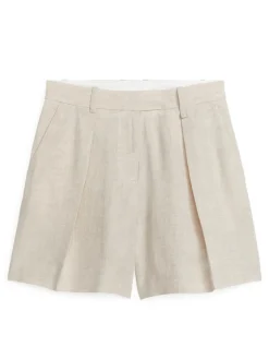 High Waist Linen Shorts