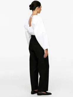 High-Waist Pleated Trousers
