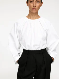 High-Waist Pleated Trousers