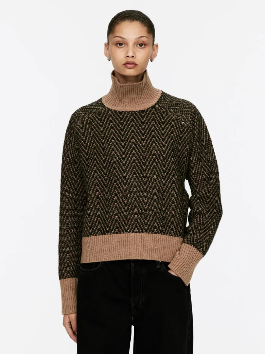 Jaquard-Knit Wool Jumper