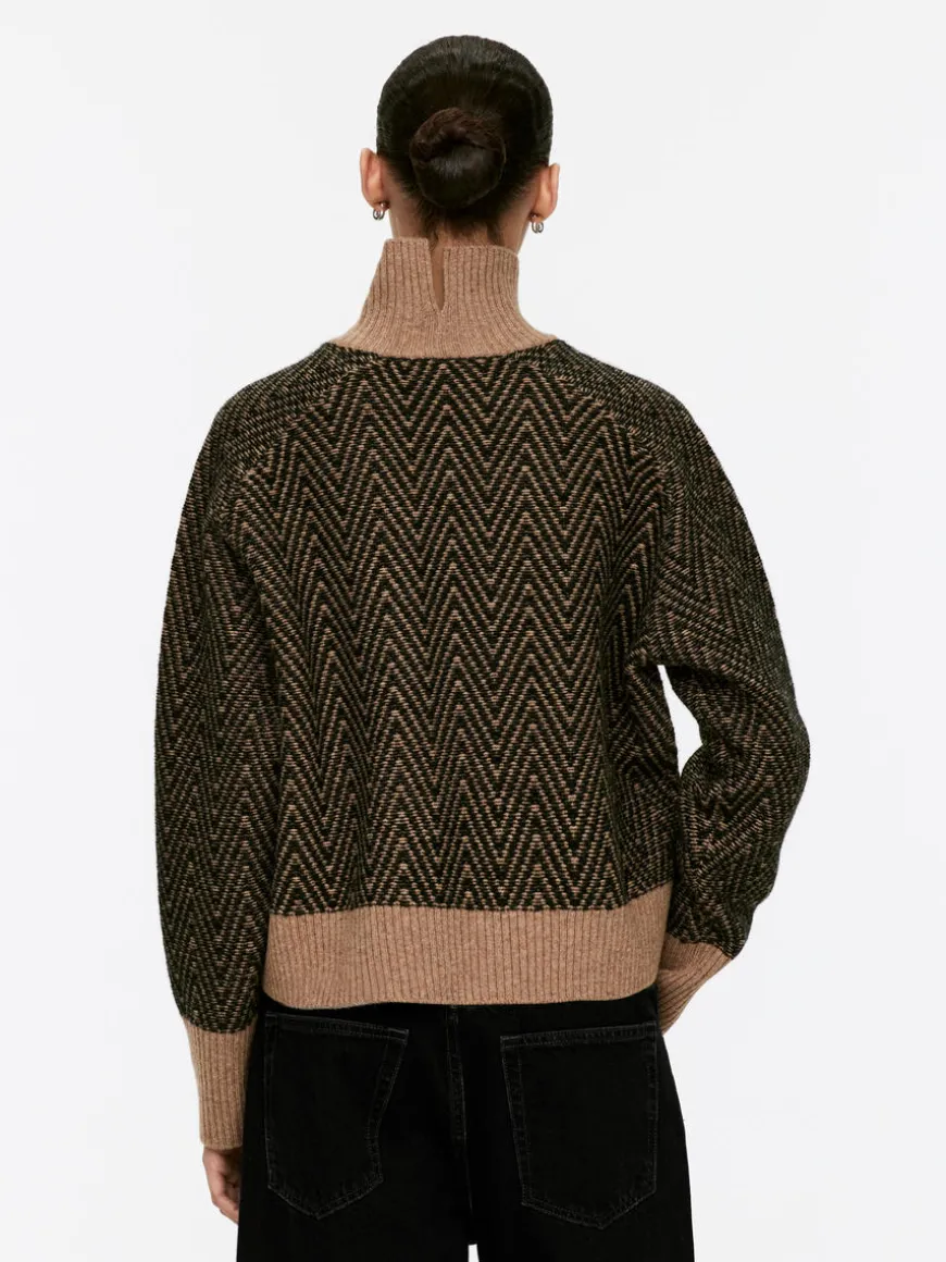 Jaquard-Knit Wool Jumper
