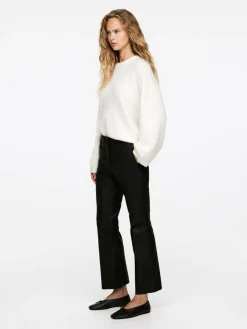 Kick-Flare Leather Trousers