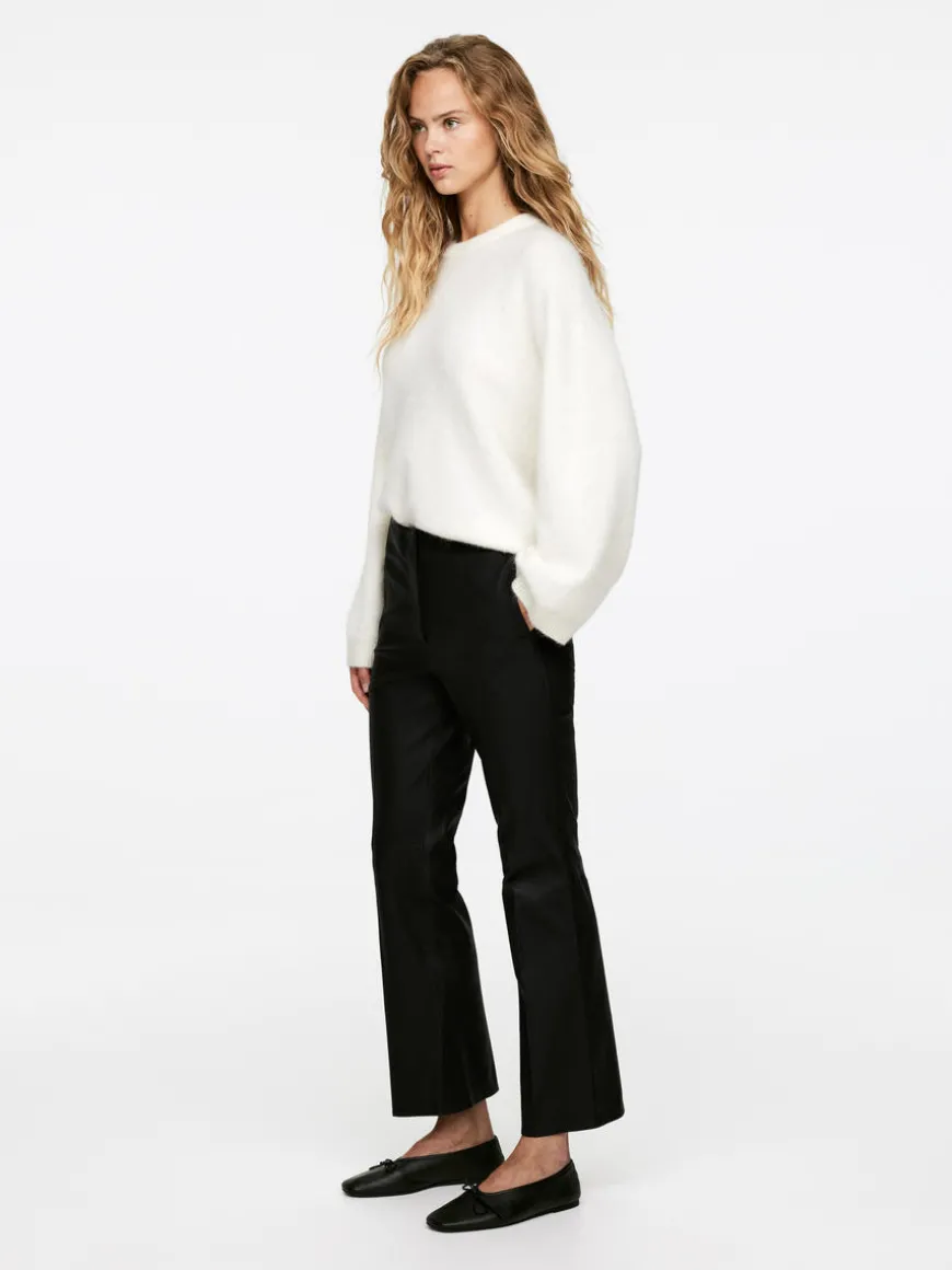 Kick-Flare Leather Trousers