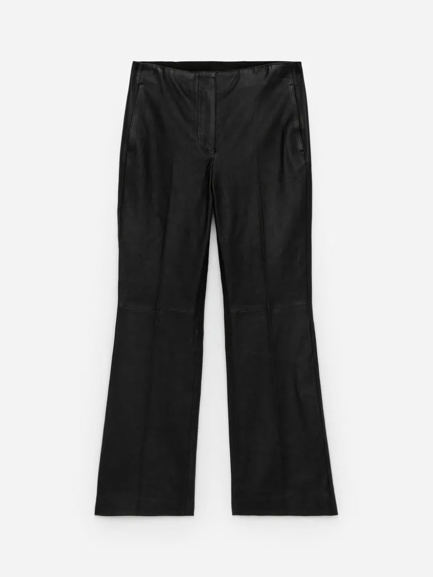 Kick-Flare Leather Trousers