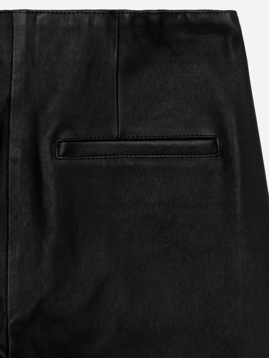 Kick-Flare Leather Trousers