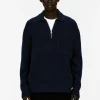 Knitted Wool Zip Polo Shirt